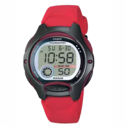 Casio General LW-200-4AV Red Strap Classic Digital Unisex Kid's Watch 